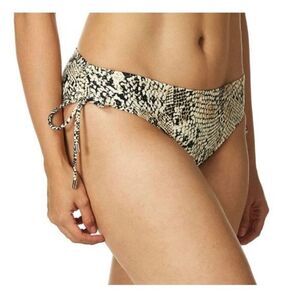 NWT Womens Calvin Klein Snakeskin Side-Shirred Hipster Bikini Bottoms - Sz M